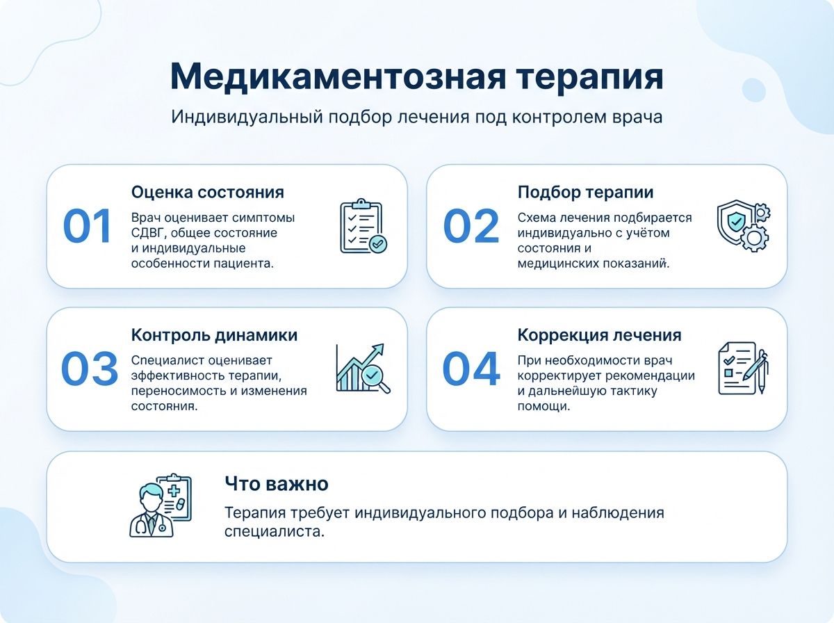 Лечение СДВГ в Архангельске у детей и взрослыхинфографика